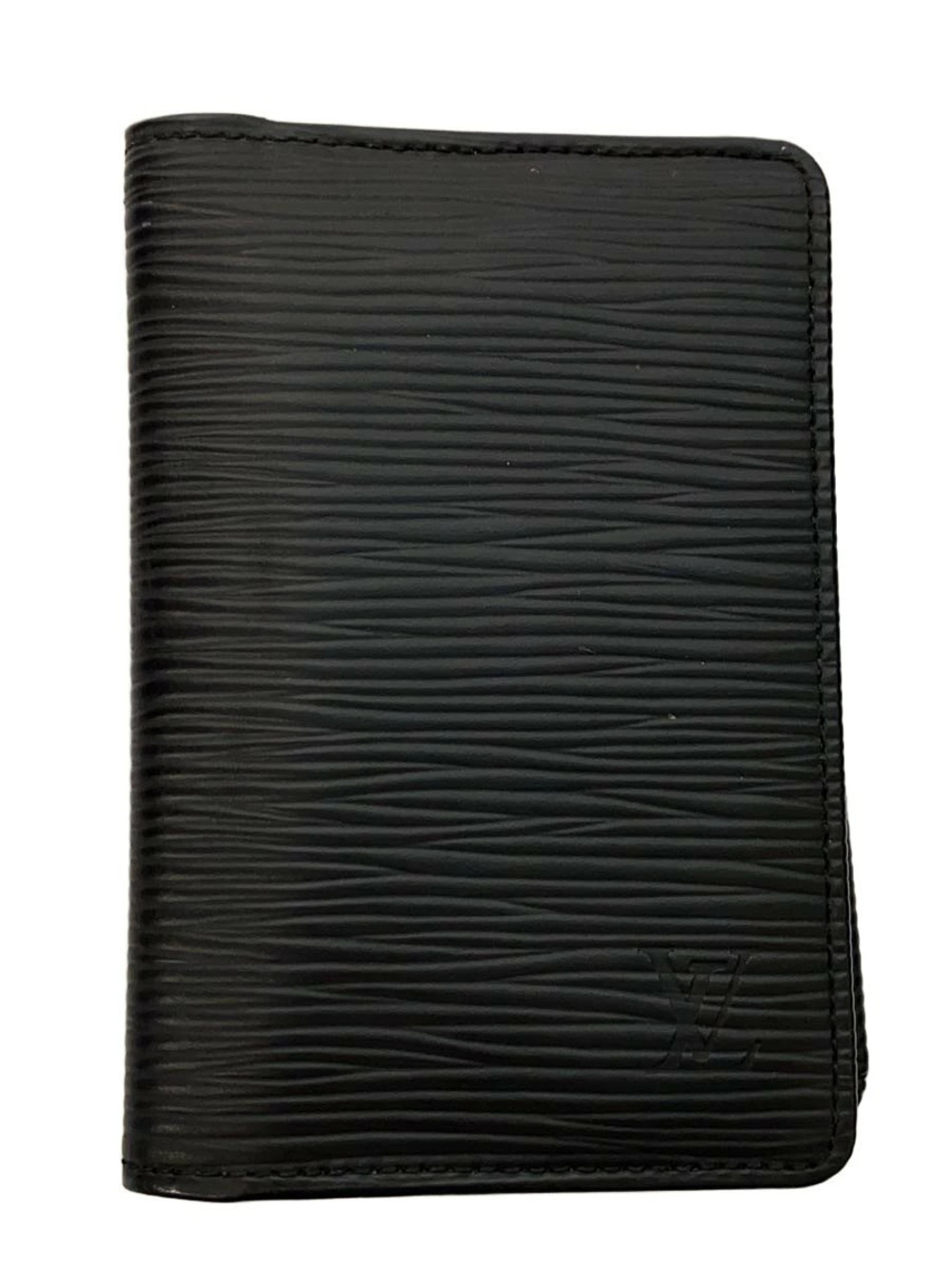LOUIS VUITTON Card Case Wallet Leather Black